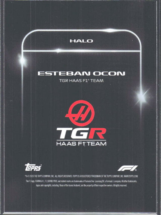 2026 Topps Formula 1 Lights Out Halo Esteban Ocon - baksida