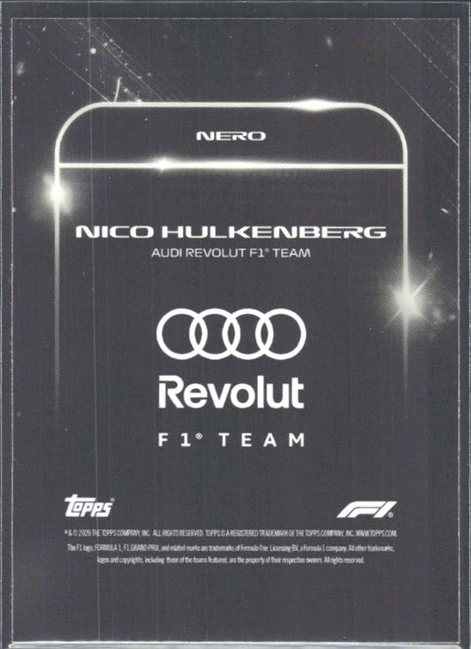 2026 Topps Formula 1 Lights Out Nero Nico Hülkenberg - baksida
