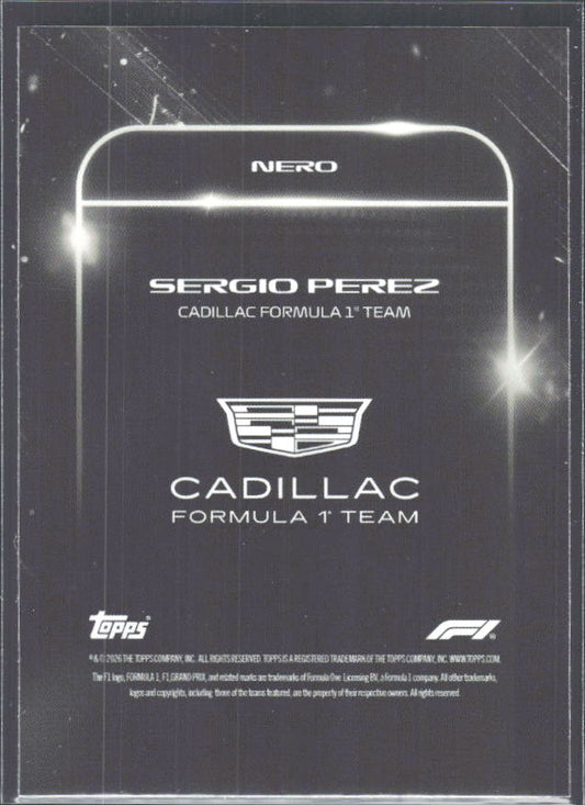 2026 Topps Formula 1 Lights Out Nero Sergio Perez - baksida