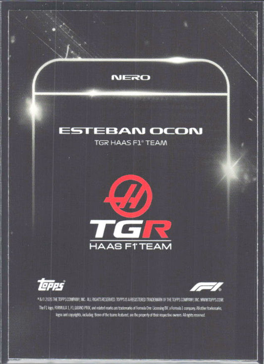 2026 Topps Formula 1 Lights Out Nero Esteban Ocon - baksida