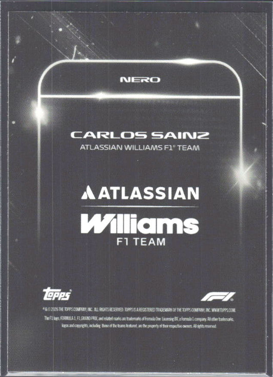 2026 Topps Formula 1 Lights Out Nero Carlos Sainz - baksida