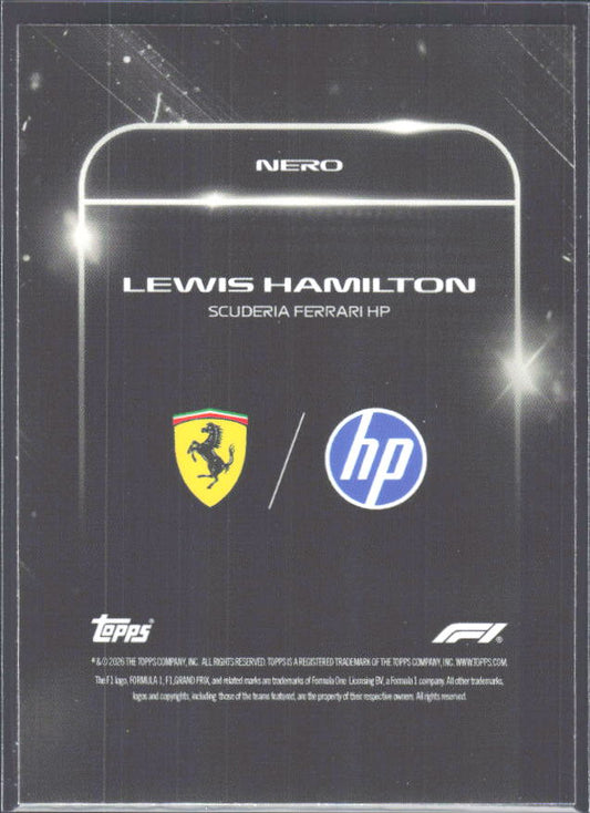 2026 Topps Formula 1 Lights Out Nero Lewis Hamilton - baksida