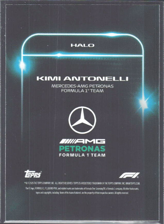 2026 Topps Formula 1 Lights Out Halo Kimi Antonelli - baksida