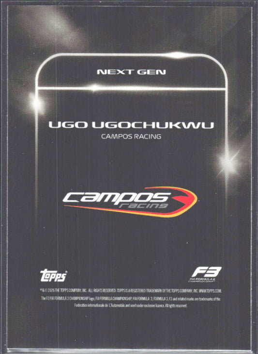 2026 Topps Formula 1 Lights Out Next Gen Ugo Ugochukwu - baksida