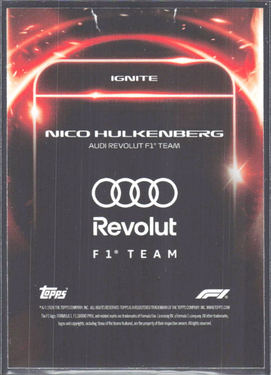 2026 Topps Formula 1 Lights Out Ignite Nico Hülkenberg - baksida