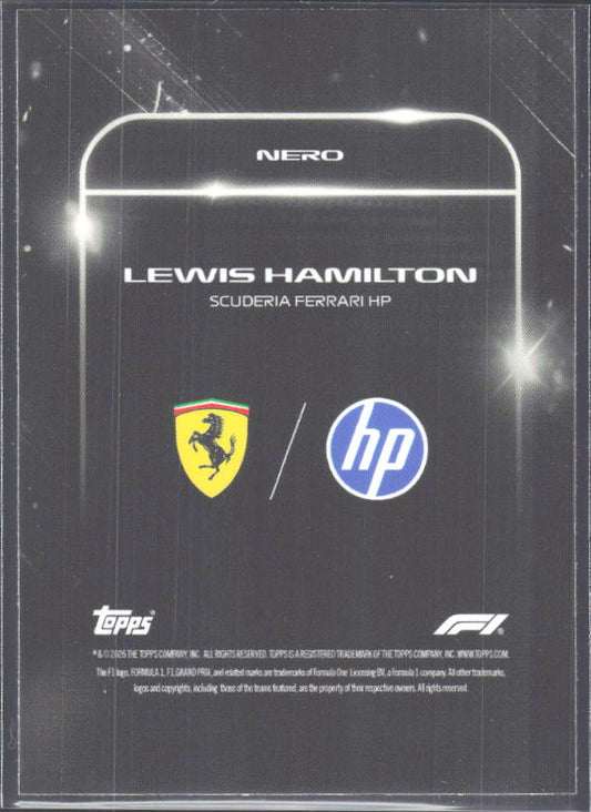 2026 Topps Formula 1 Lights Out Nero Lewis Hamilton - baksida