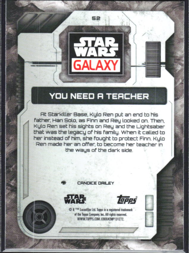 2026 Topps Star Wars Chrome Galaxy #52 You Need a Teacher - baksida