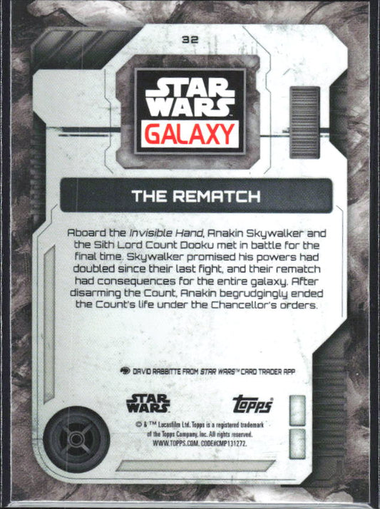 2026 Topps Star Wars Chrome Galaxy #32 The Rematch - baksida