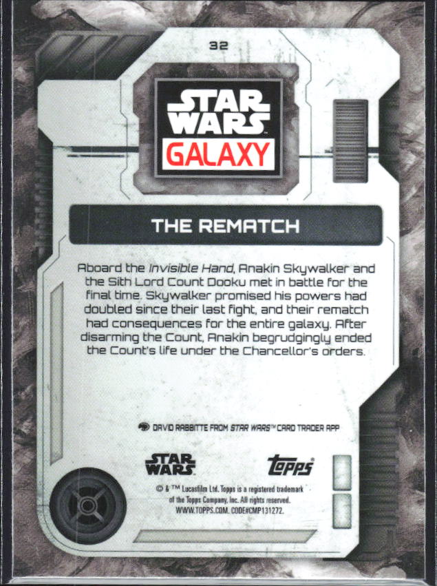 2026 Topps Star Wars Chrome Galaxy #32 The Rematch - baksida