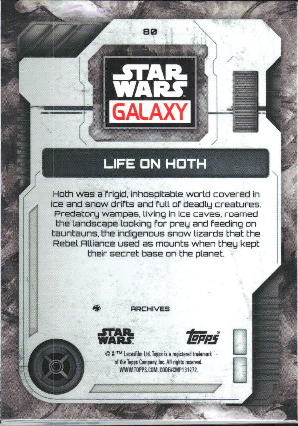 2026 Topps Star Wars Chrome Galaxy #88 Life on Hoth - baksida