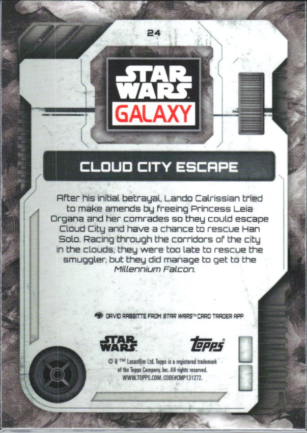 2026 Topps Star Wars Chrome Galaxy #24 Cloud City Escape - baksida