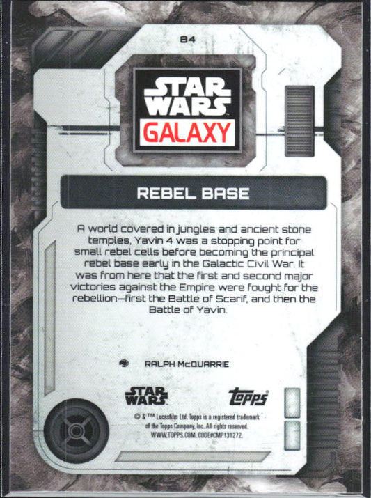 2026 Topps Star Wars Chrome Galaxy #84 Rebel Base - baksida
