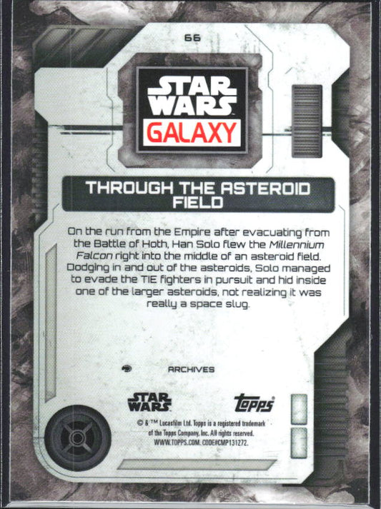 2026 Topps Star Wars Chrome Galaxy #66 Through the Asteroid Field - baksida
