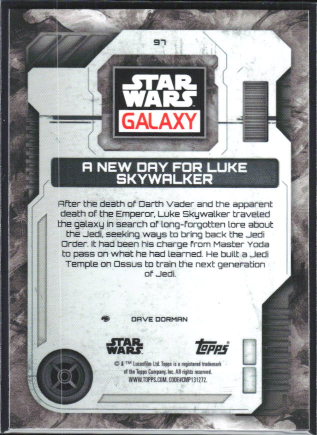 2026 Topps Star Wars Chrome Galaxy #97 A New Day for Luke Skywalker - baksida