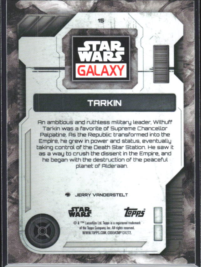 2026 Topps Star Wars Chrome Galaxy #15 Tarkin - baksida