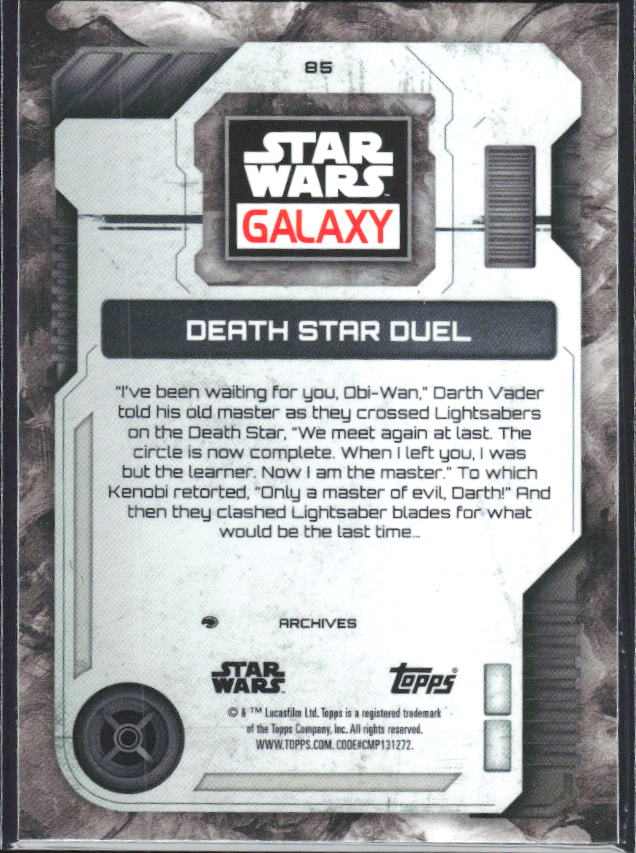 2026 Topps Star Wars Chrome Galaxy #85 Death Star Duel - baksida