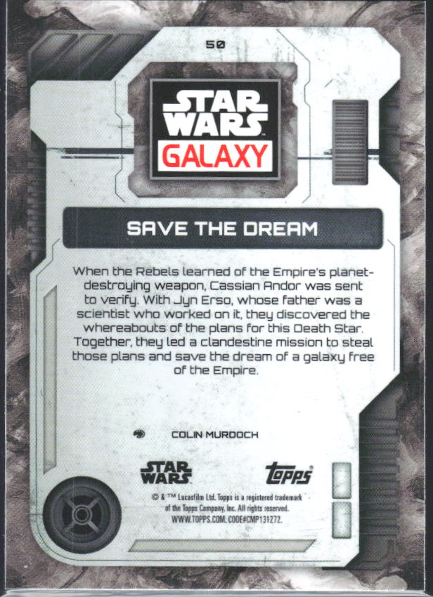 2026 Topps Star Wars Chrome Galaxy #50 Save the Dream - baksida