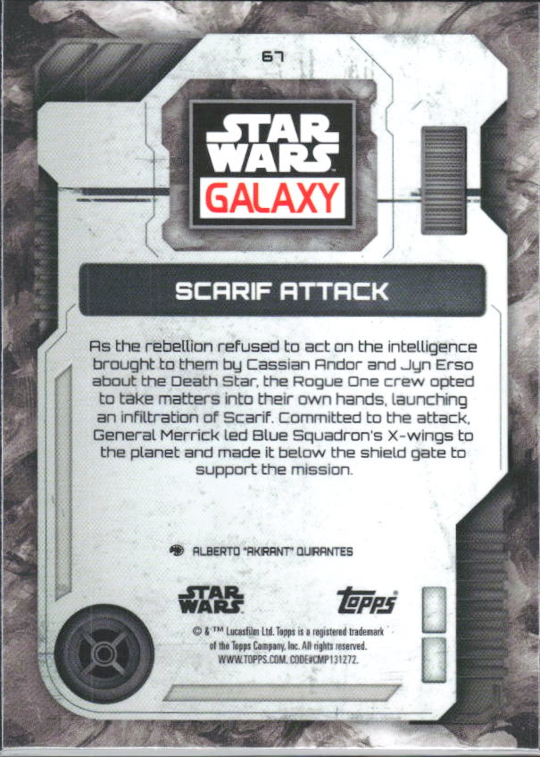 2026 Topps Star Wars Chrome Galaxy #67 Scarif Attack - baksida