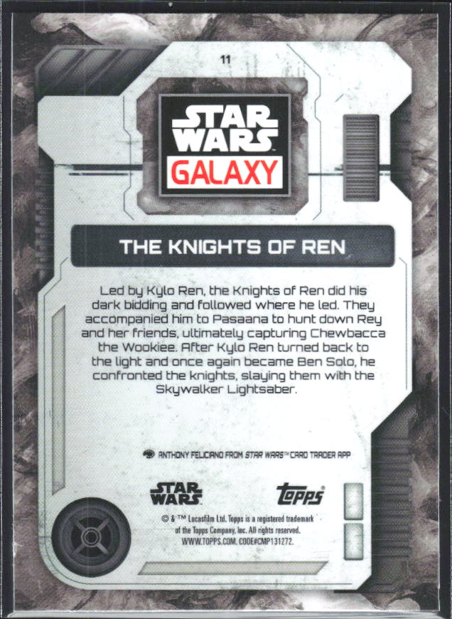 2026 Topps Star Wars Chrome Galaxy #11 The Knights of Ren - baksida