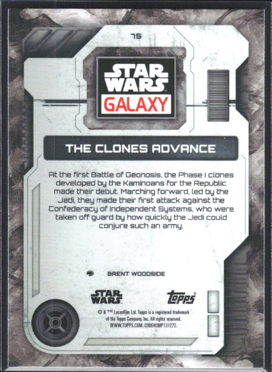 2026 Topps Star Wars Chrome Galaxy #75 The Clones Advance - baksida