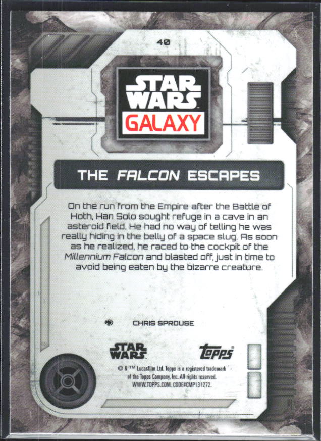 2026 Topps Star Wars Chrome Galaxy #40 The Falcon Escapes - baksida