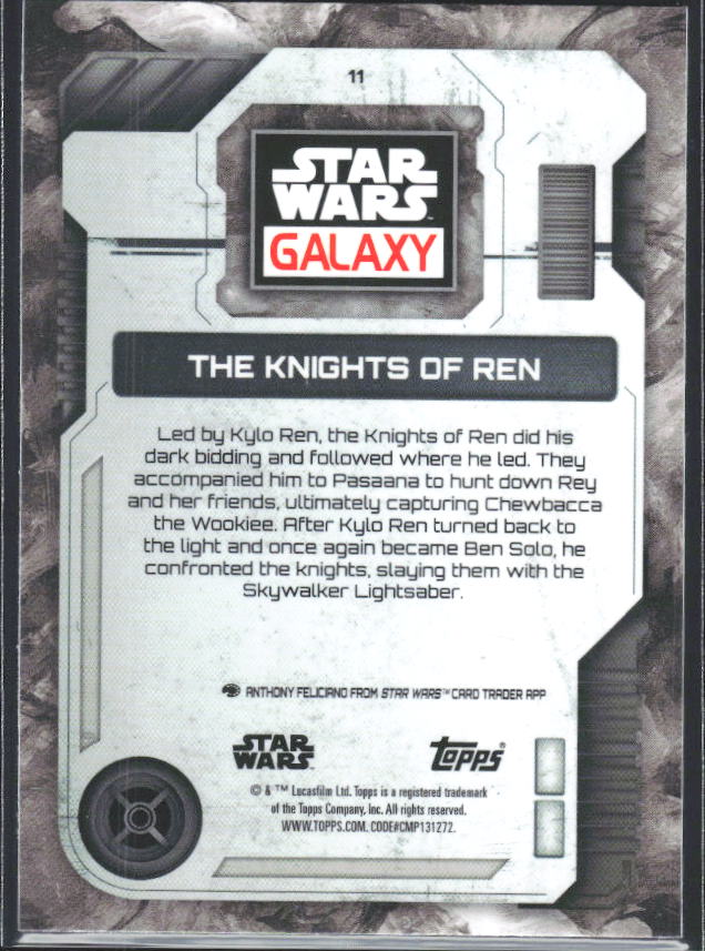 2026 Topps Star Wars Chrome Galaxy #11 The Knights of Ren - baksida
