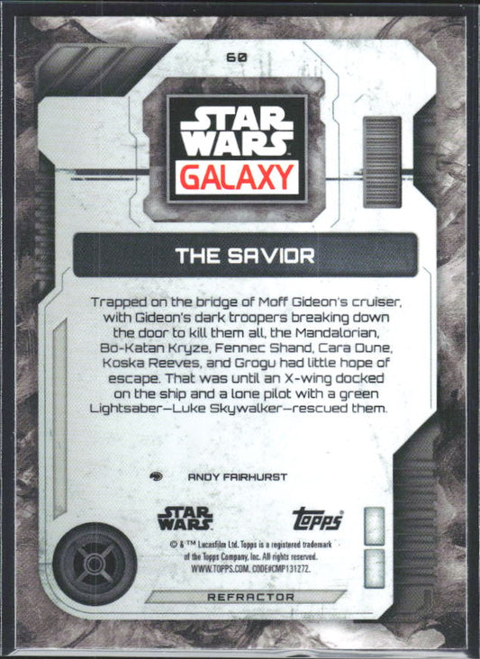 2026 Topps Star Wars Chrome Galaxy #68 The Savior Refractor - baksida
