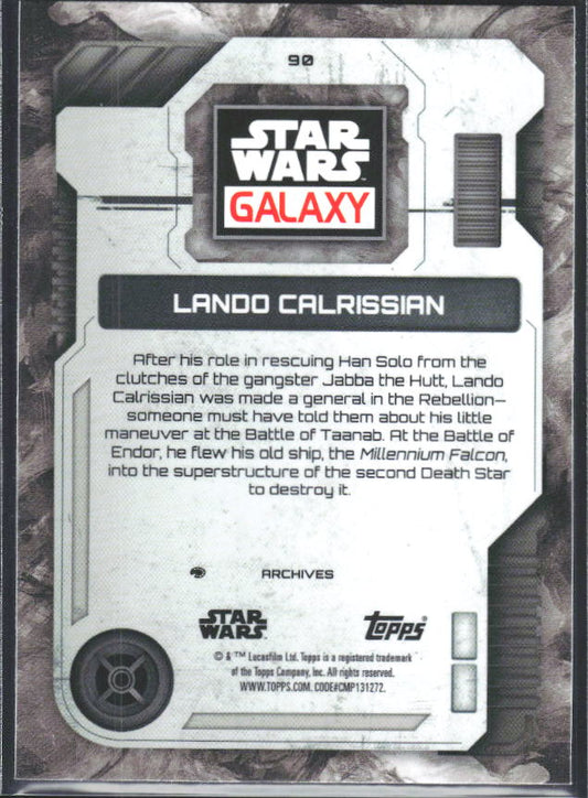 2026 Topps Star Wars Chrome Galaxy #98 Lando Calrissian - baksida