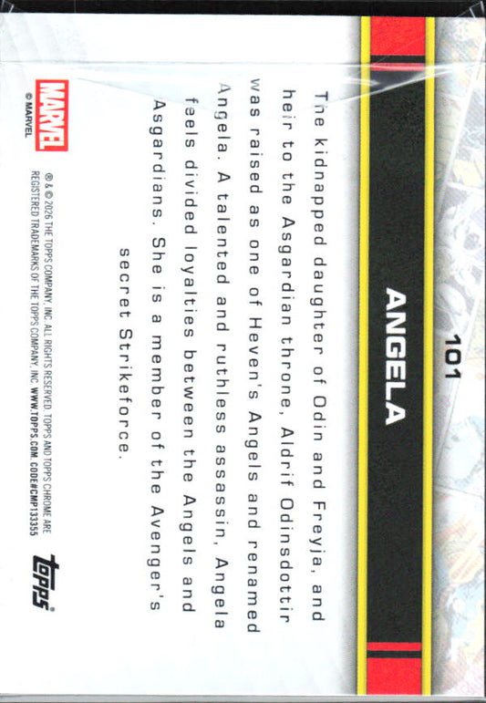 2026 Topps Chrome Marvel Comics #101 Angela baksida