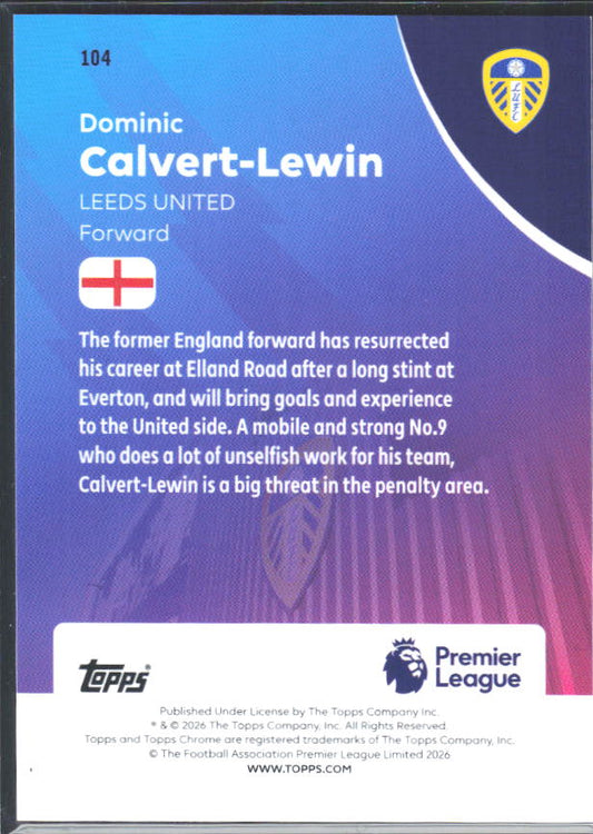 2025-26 Topps Chrome Premier League #104 Dominic Calvert-Lewin Base