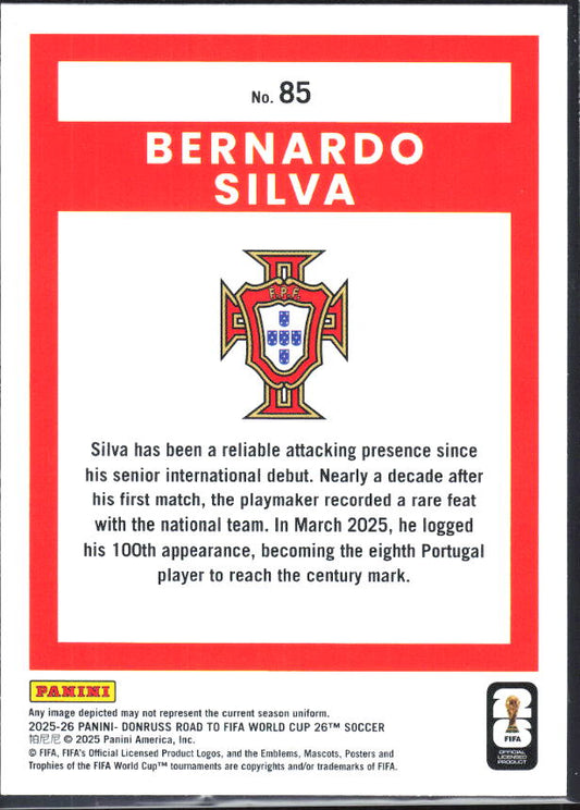 2025-26 Donruss Road to FIFA World Cup #85 Bernardo Silva Base