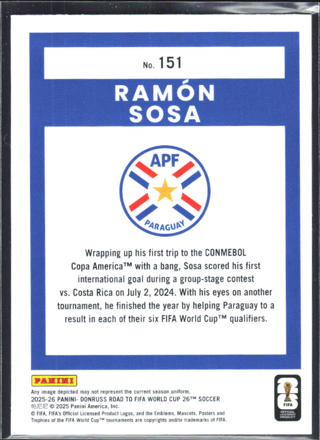 2025-26 Donruss Road to FIFA World Cup #151 Ramon Sosa Base