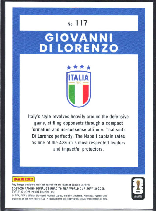 2025-26 Donruss Road to FIFA World Cup #117 Giovanni Di Lorenzo Base