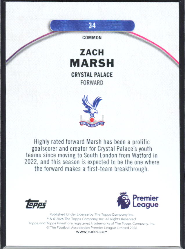 Zach Marsh – baksida