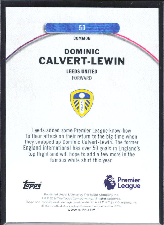 Dominic Calvert-Lewin – baksida