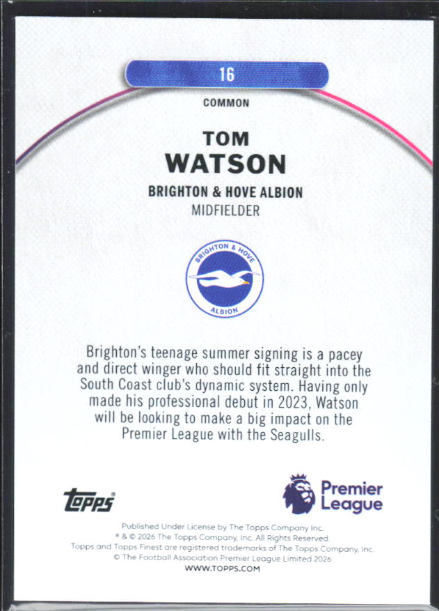Tom Watson – baksida