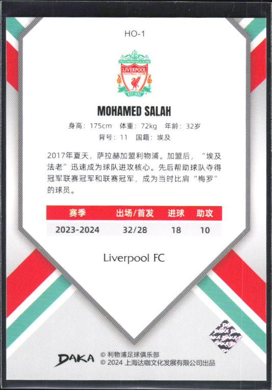 2024 DAKA Holocene Liverpool #HO-1 Mohamed Salah – baksida