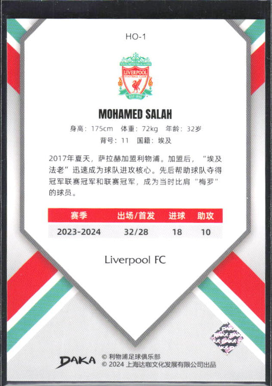 2024 DAKA Holocene Liverpool #HO-1 Mohamed Salah – baksida