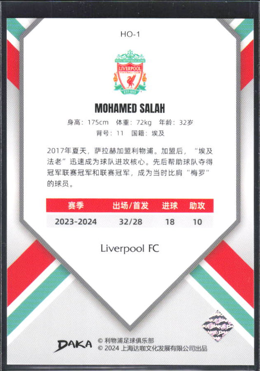 2024 DAKA Holocene Liverpool #HO-1 Mohamed Salah – baksida