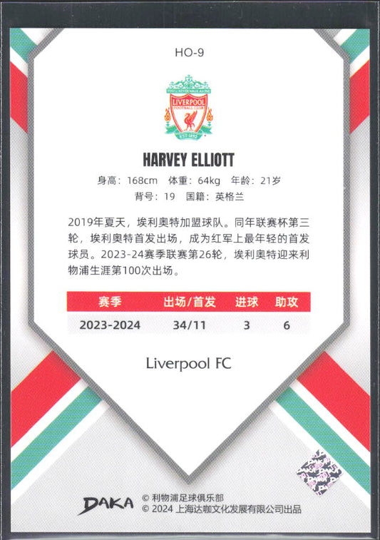 2024 DAKA Holocene Liverpool #HO-9 Harvey Elliott – baksida