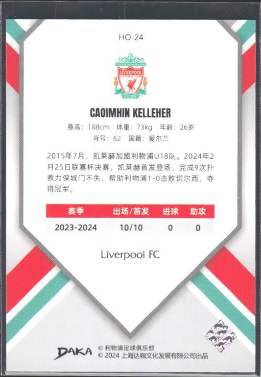 2024 DAKA Holocene Liverpool #HO-24 Caoimhin Kelleher – baksida