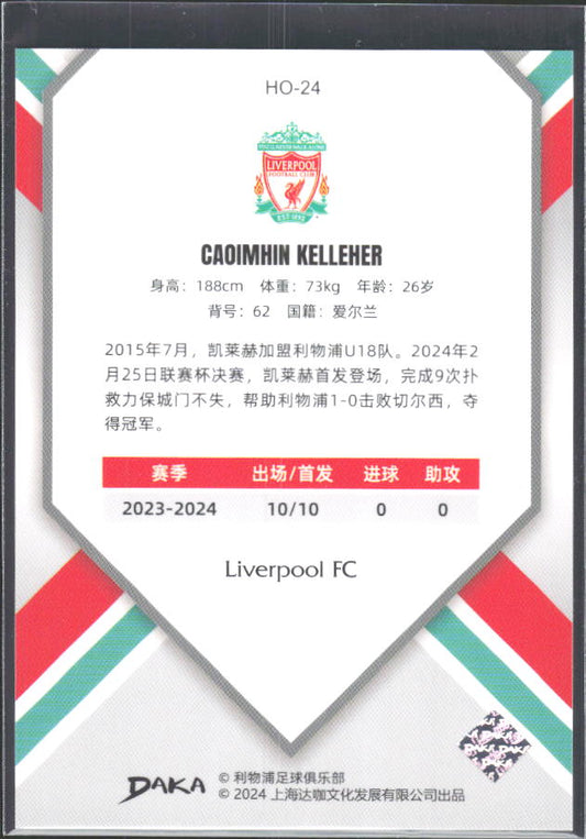 2024 DAKA Holocene Liverpool #HO-24 Caoimhin Kelleher – baksida