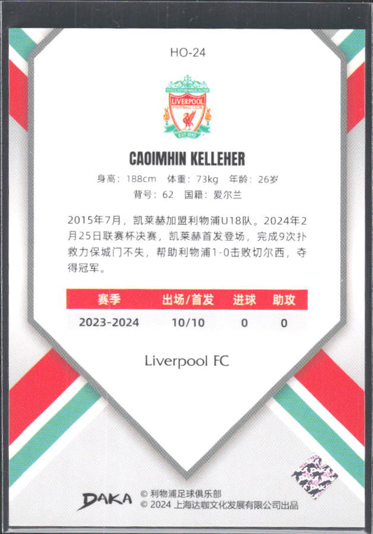 2024 DAKA Holocene Liverpool #HO-24 Caoimhin Kelleher – baksida