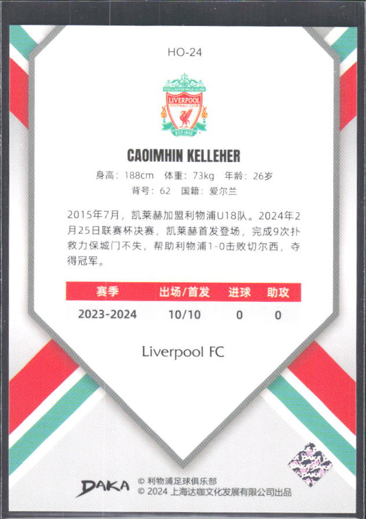 2024 DAKA Holocene Liverpool #HO-24 Caoimhin Kelleher – baksida