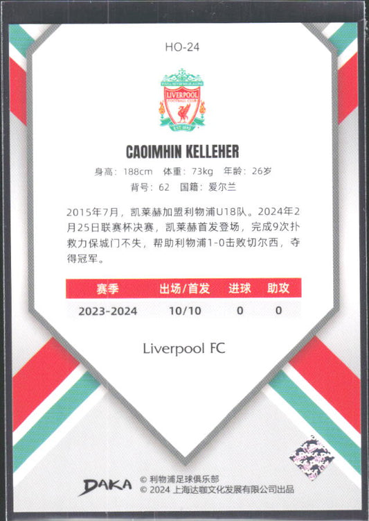 2024 DAKA Holocene Liverpool #HO-24 Caoimhin Kelleher – baksida