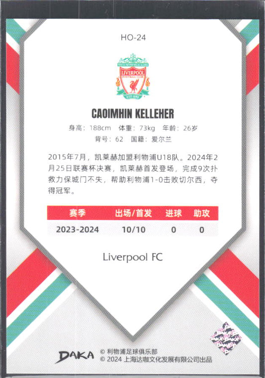 2024 DAKA Holocene Liverpool #HO-24 Caoimhin Kelleher – baksida