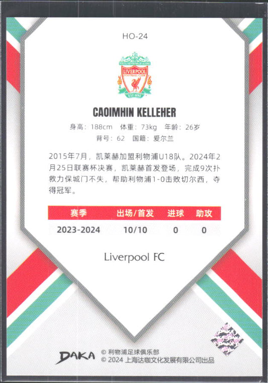 2024 DAKA Holocene Liverpool #HO-24 Caoimhin Kelleher – baksida