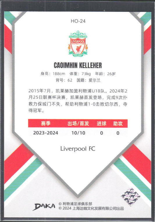2024 DAKA Holocene Liverpool #HO-24 Caoimhin Kelleher – baksida