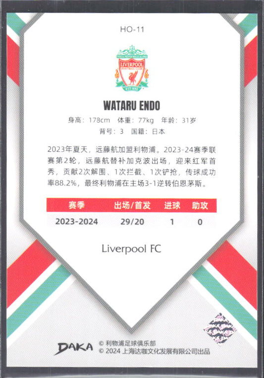 2024 DAKA Holocene Liverpool #HO-11 Wataru Endo – baksida
