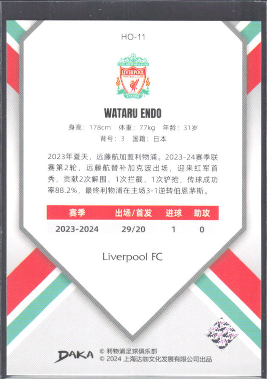 2024 DAKA Holocene Liverpool #HO-11 Wataru Endo – baksida